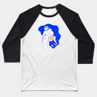 Astronaut Shopper In Space Baseball T-Shirt